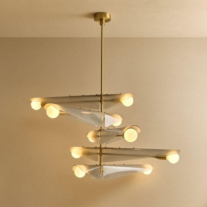 Sycamore Chandelier 5 Tiers in Dawn Grey