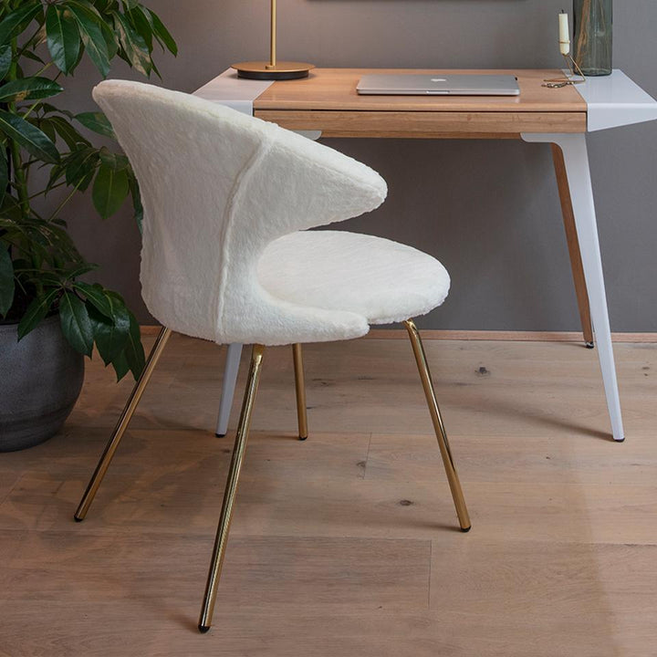 UMAGE Time Flies Chair, Teddy Bear, Brass Legs