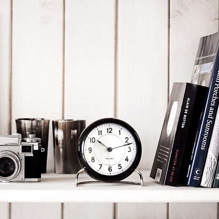 Arne Jacobsen Station Table Clock, H: 4.7"