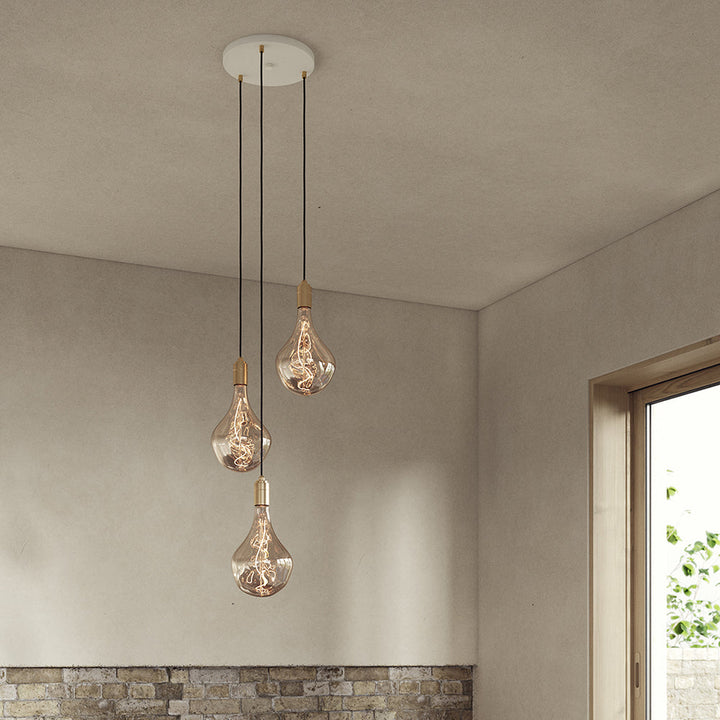 Triple Pendant in Brass