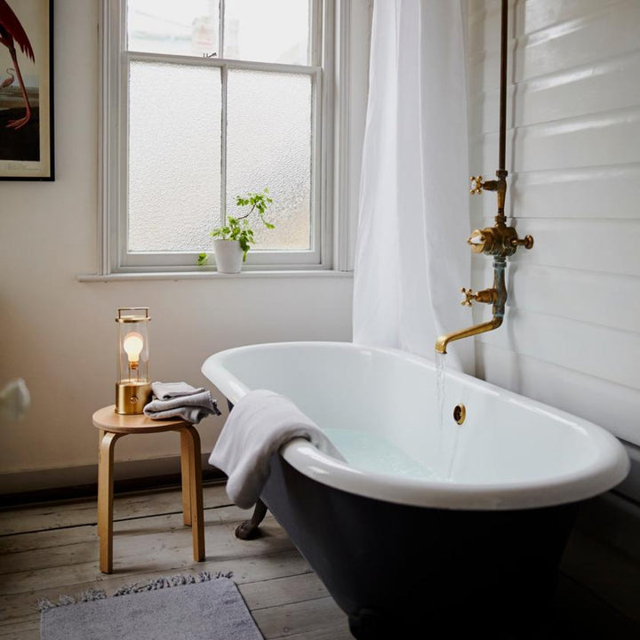 The Muse 2.0 Portable Lamp in Solid Brass