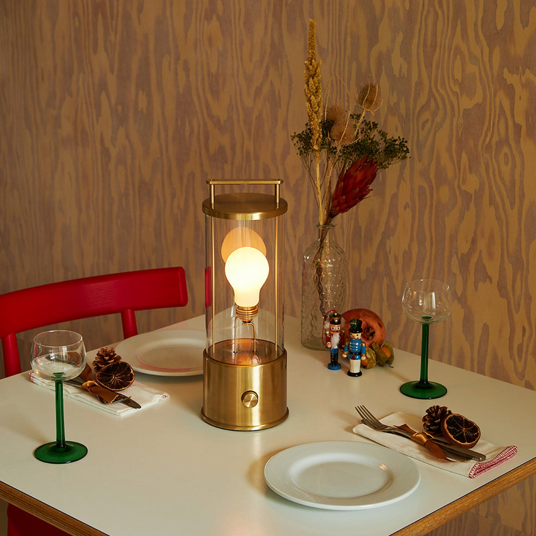 The Muse 2.0 Portable Lamp in Solid Brass