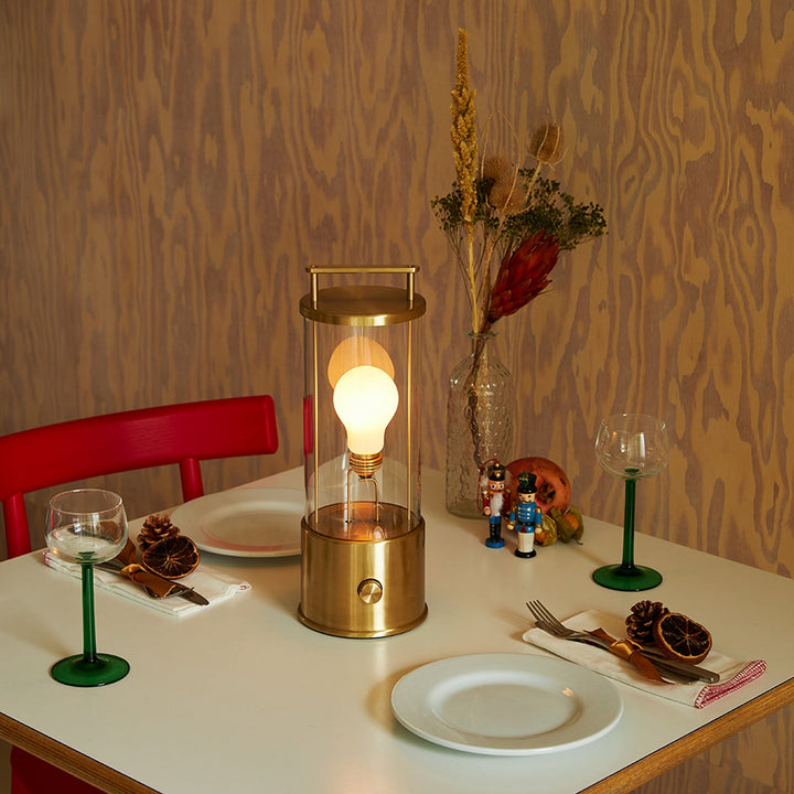 The Muse 2.0 Portable Lamp in Solid Brass