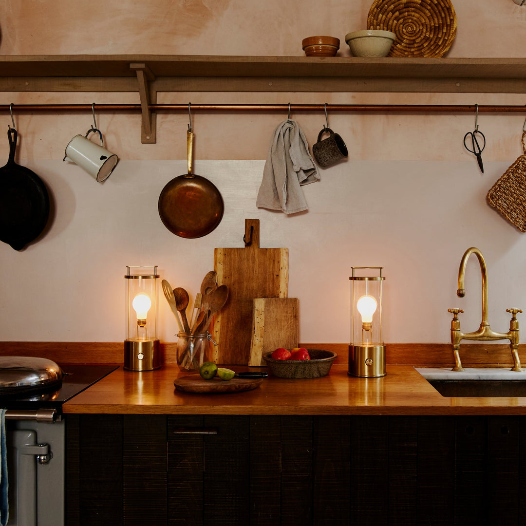 The Muse 2.0 Portable Lamp in Solid Brass