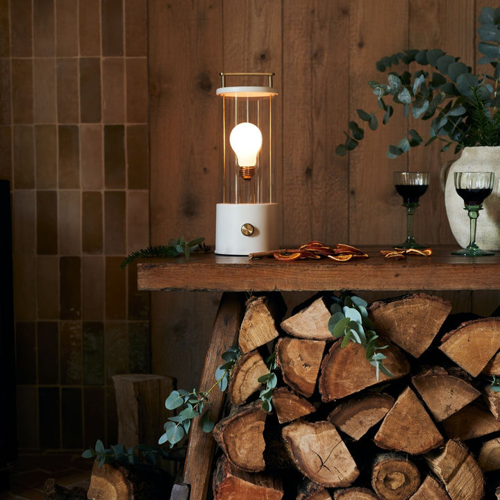 The Muse 2.0 Portable Lamp in Candlenut White