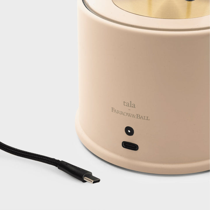 The Muse 2.0 Portable Lamp in Setting Plaster Pink