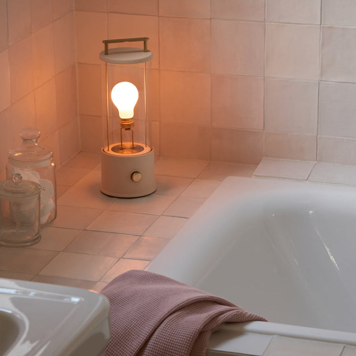The Muse 2.0 Portable Lamp in Setting Plaster Pink