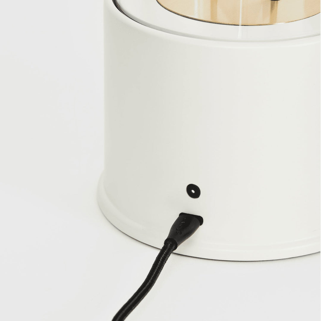 The Muse 2.0 Portable Lamp in Candlenut White