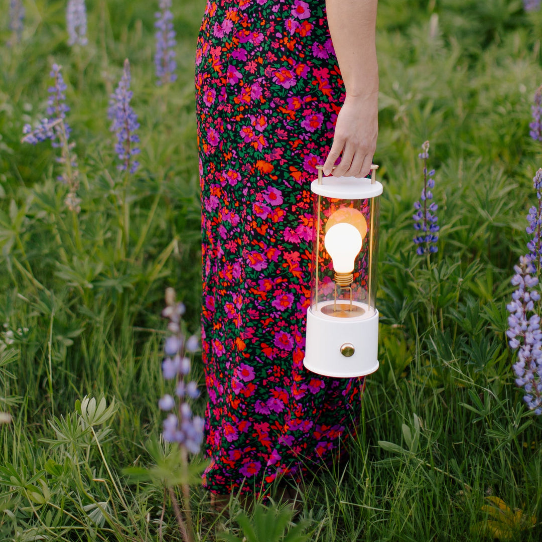 The Muse 2.0 Portable Lamp in Candlenut White