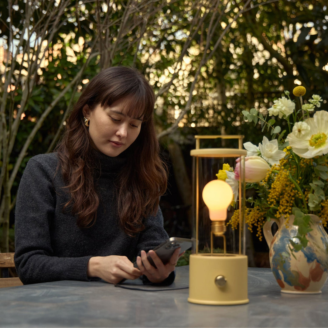The Muse 2.0 Portable Lamp in Claycourt Orange