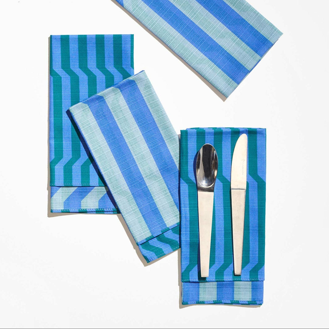 Dinner Napkins Double Sided Stripe - High Season