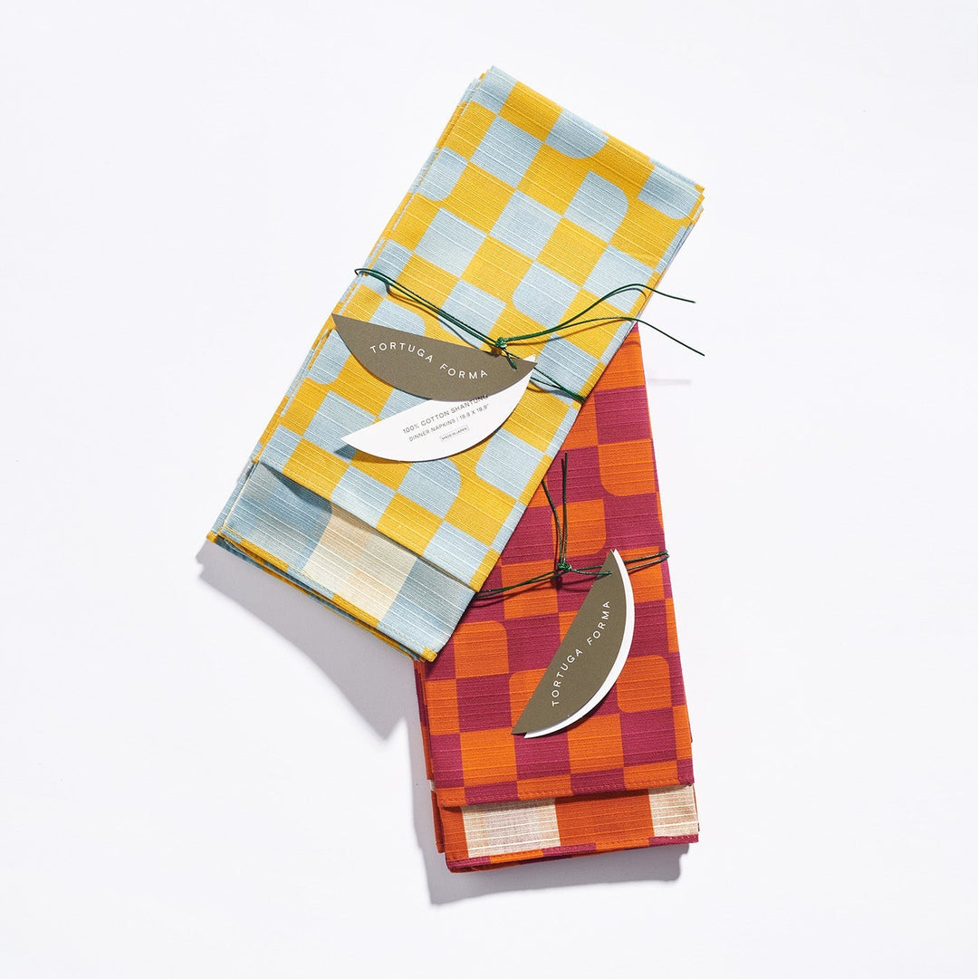 Dinner Napkins Double Sided Checker - High Season