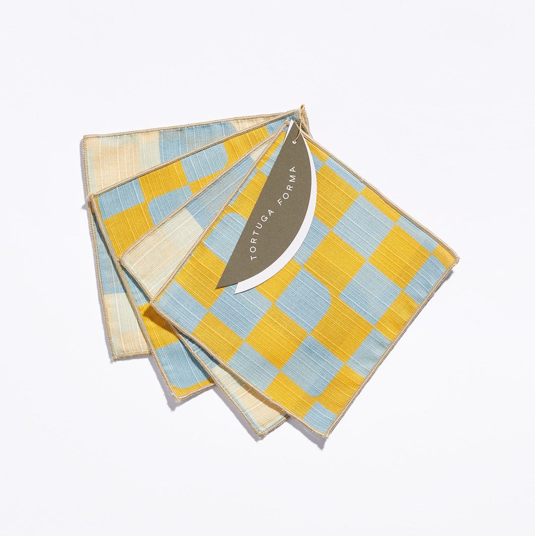 Cocktail Napkins Double Sided Checker