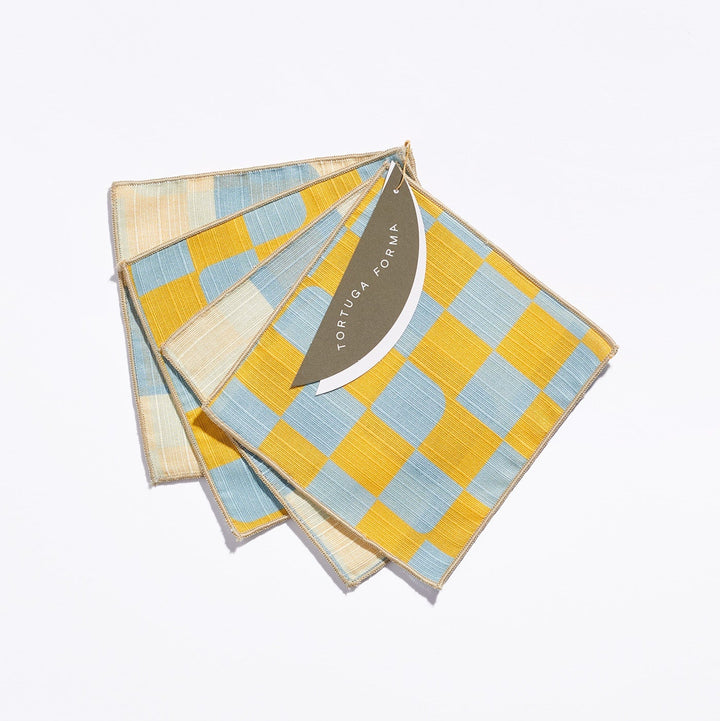 Cocktail Napkins Double Sided Checker