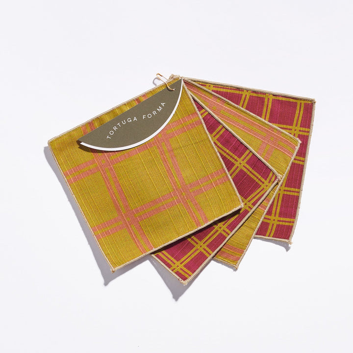 Cocktail Napkins Double Sided Grid