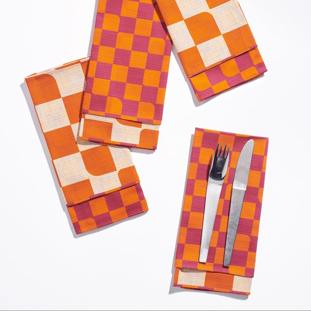 Dinner Napkins Double Sided Checker - High Season