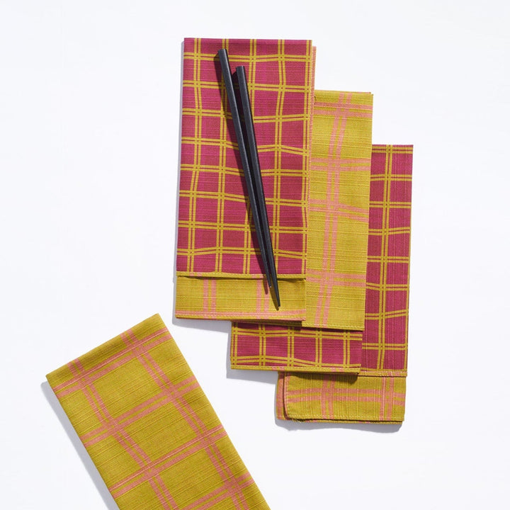 Dinner Napkins Double Sided Grid - High Season