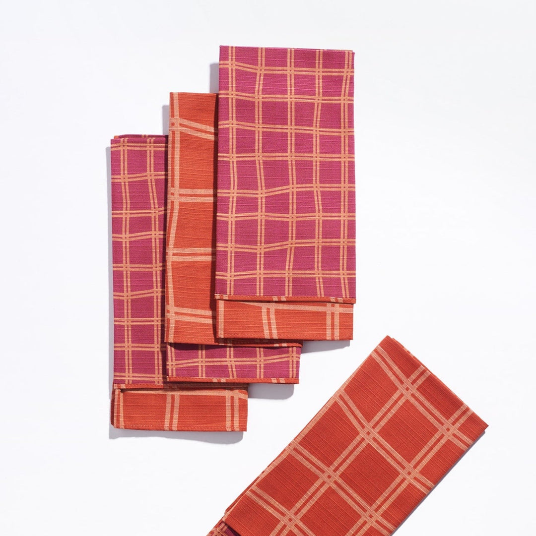 Dinner Napkins Double Sided Grid - High Season