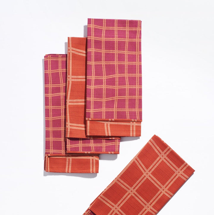 Dinner Napkins Double Sided Grid - High Season