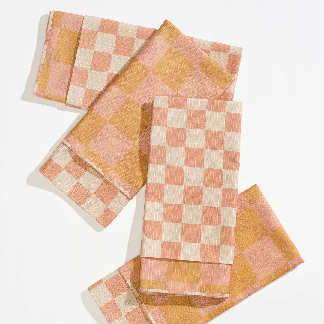 Dinner Napkins Double Sided Checker - Quiet Season