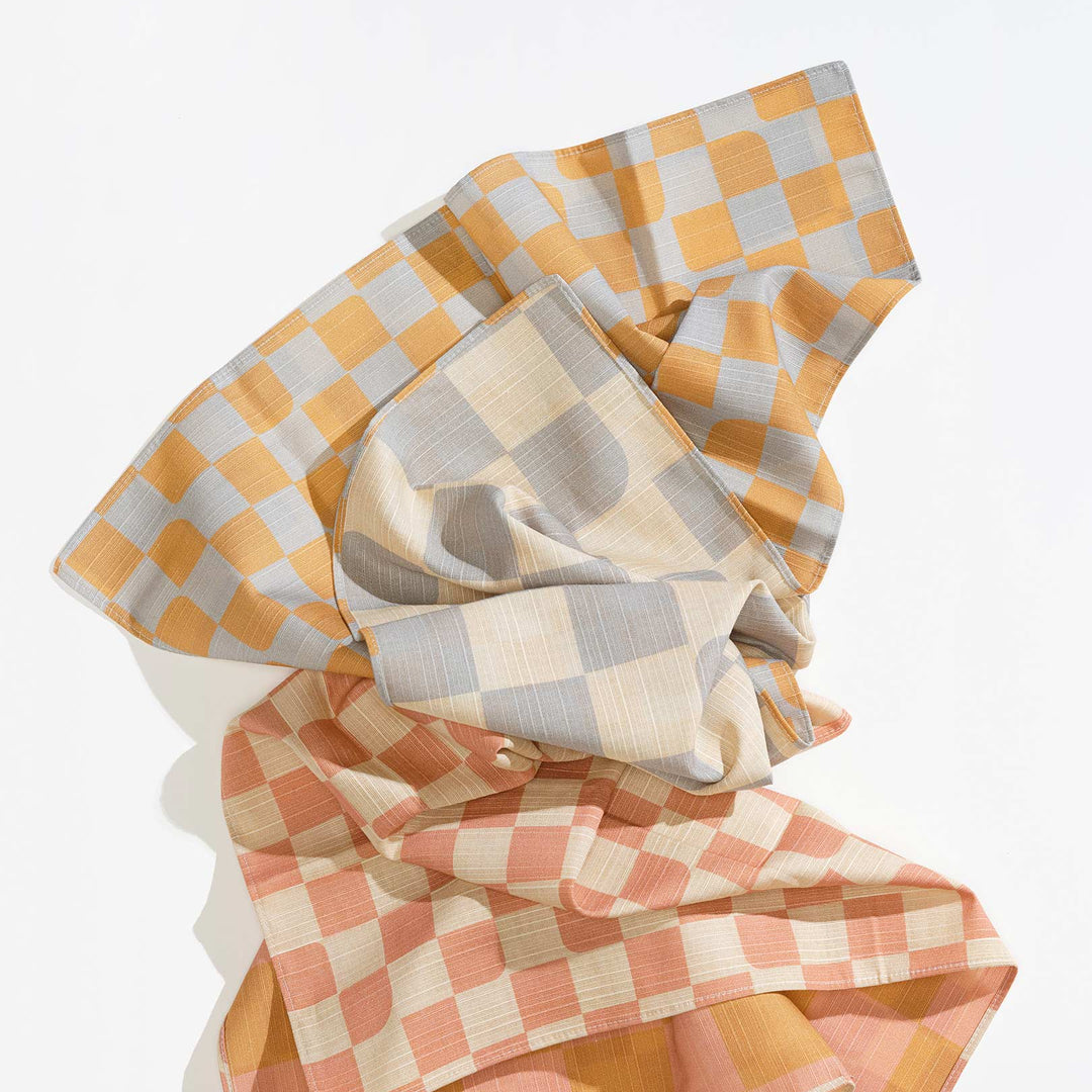 Dinner Napkins Double Sided Checker - Quiet Season