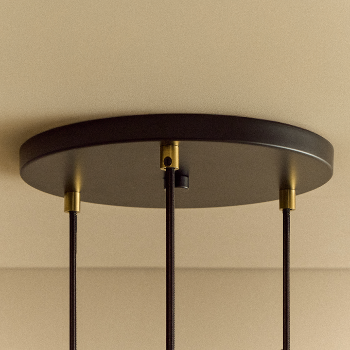Triple Pendant in Brass + Voronoi II