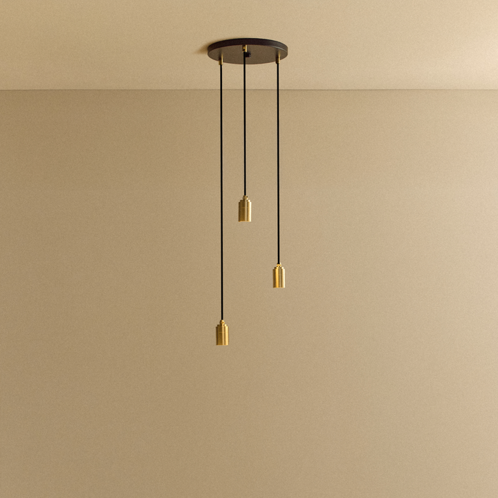 Triple Pendant in Brass