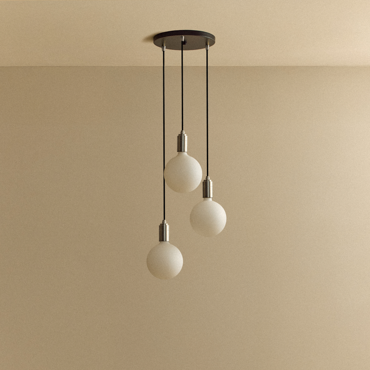 Triple Pendant in Stainless Steel + Sphere IV