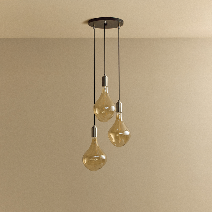 Triple Pendant in Stainless Steel + Voronoi II