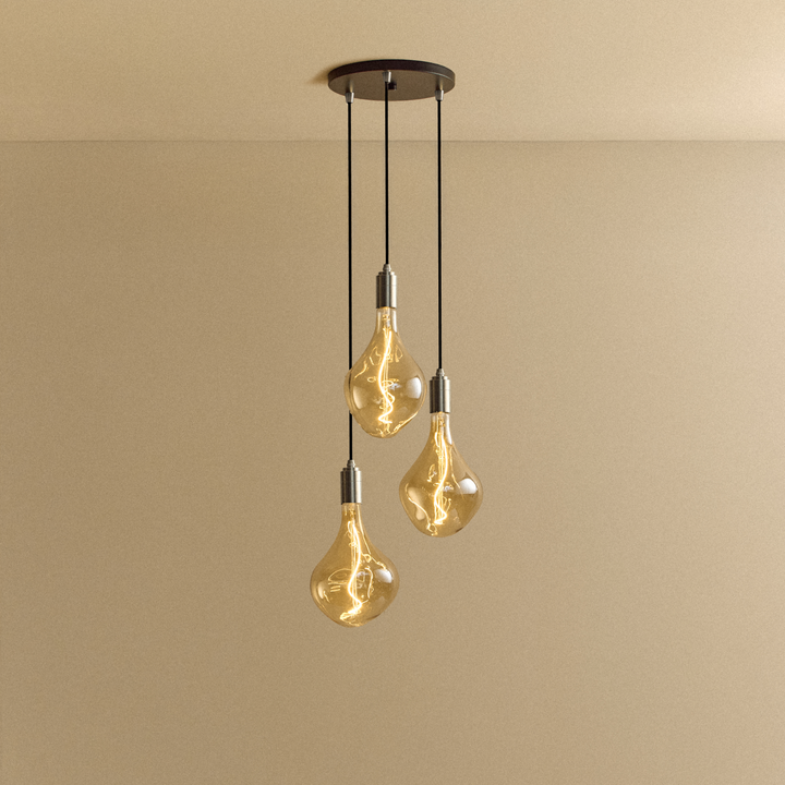Triple Pendant in Stainless Steel + Voronoi II