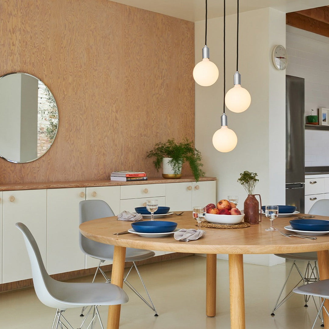 Triple Pendant in Stainless Steel + Sphere IV
