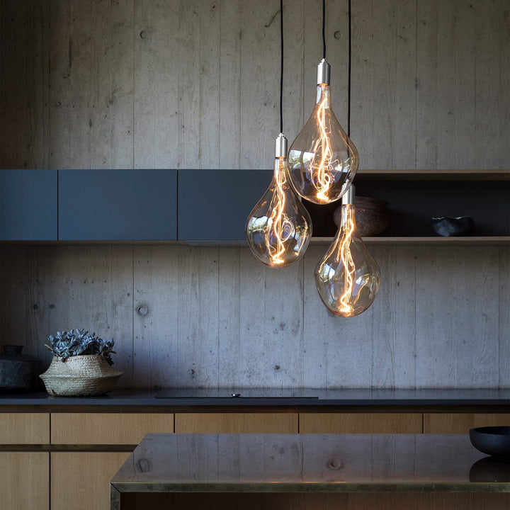 Triple Pendant in Stainless Steel + Voronoi III