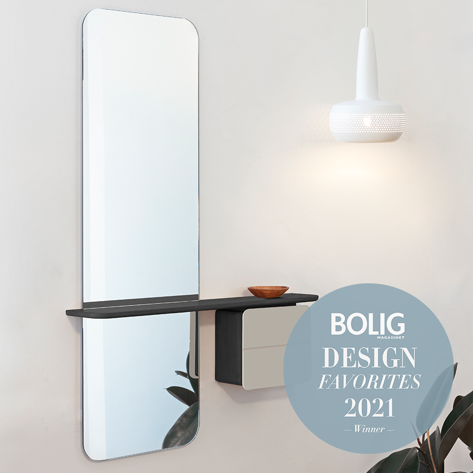 UMAGE One More Look Mirror, Black Oak