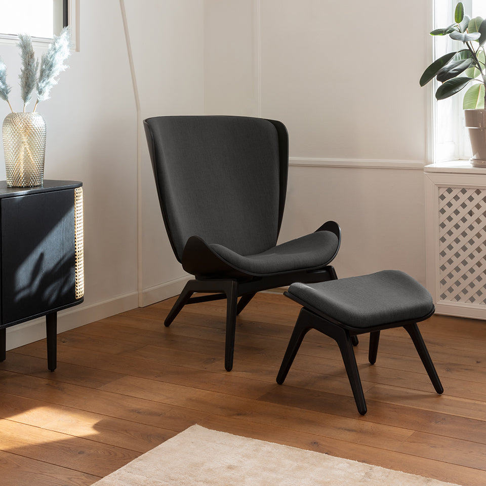 UMAGE The Reader Wing Chair, Black Oak