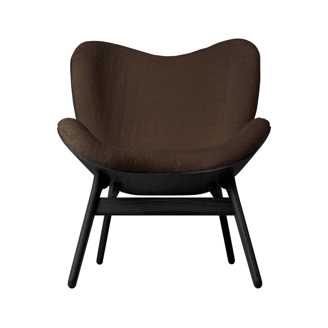 UMAGE A Conversation Piece Lounge Chair, Low, Black Oak