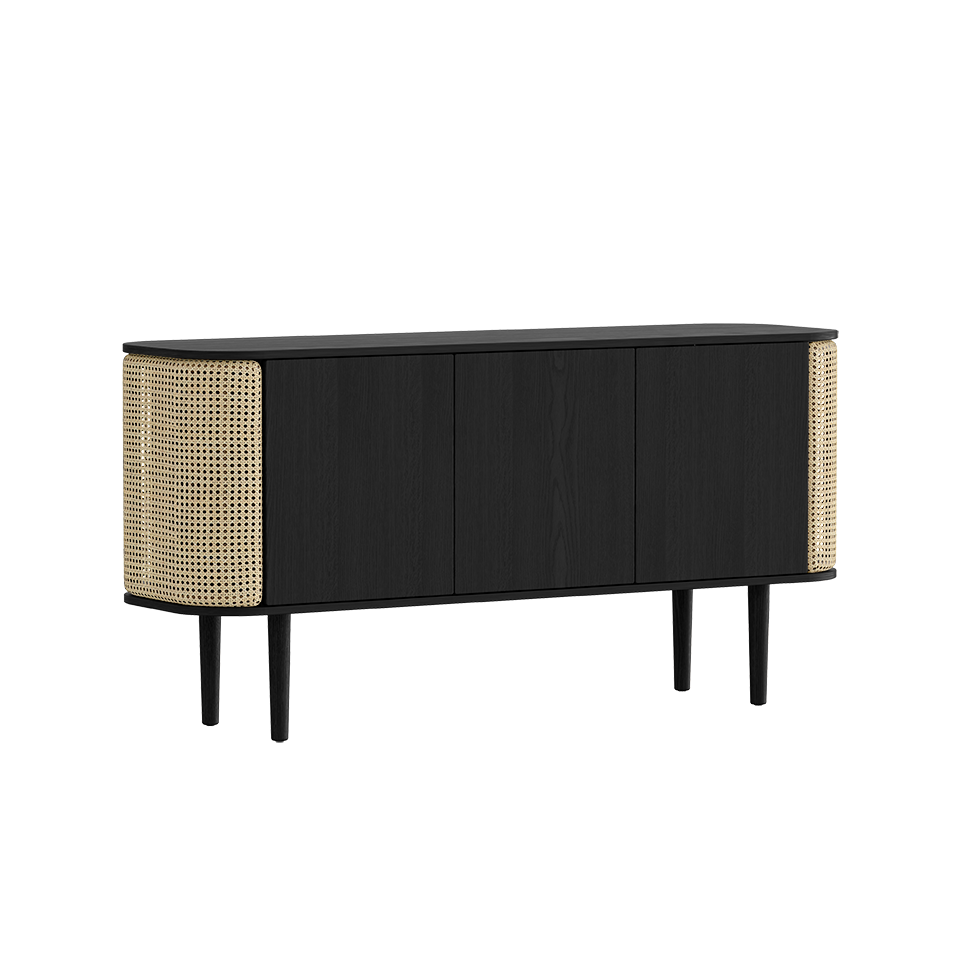 UMAGE Treasures Cabinet 3 Doors, Black Oak