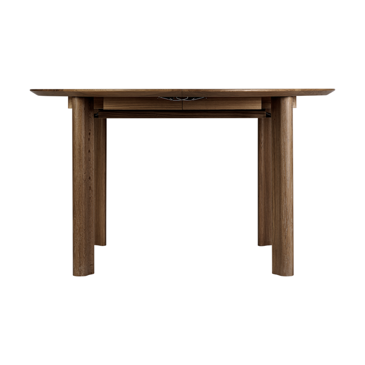 UMAGE Comfort Circle Dining Table with Extension, Dark Oak