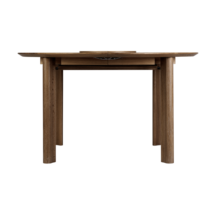 UMAGE Comfort Circle Dining Table with Extension, Dark Oak