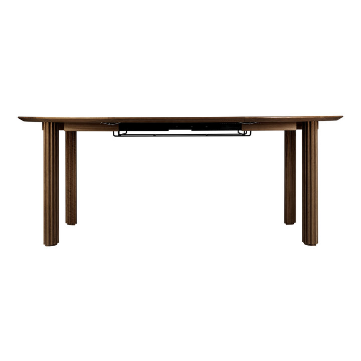 UMAGE Comfort Circle Dining Table with Extension, Dark Oak