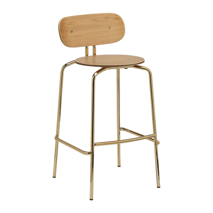 UMAGE Curious Bar Stool, Brass Legs