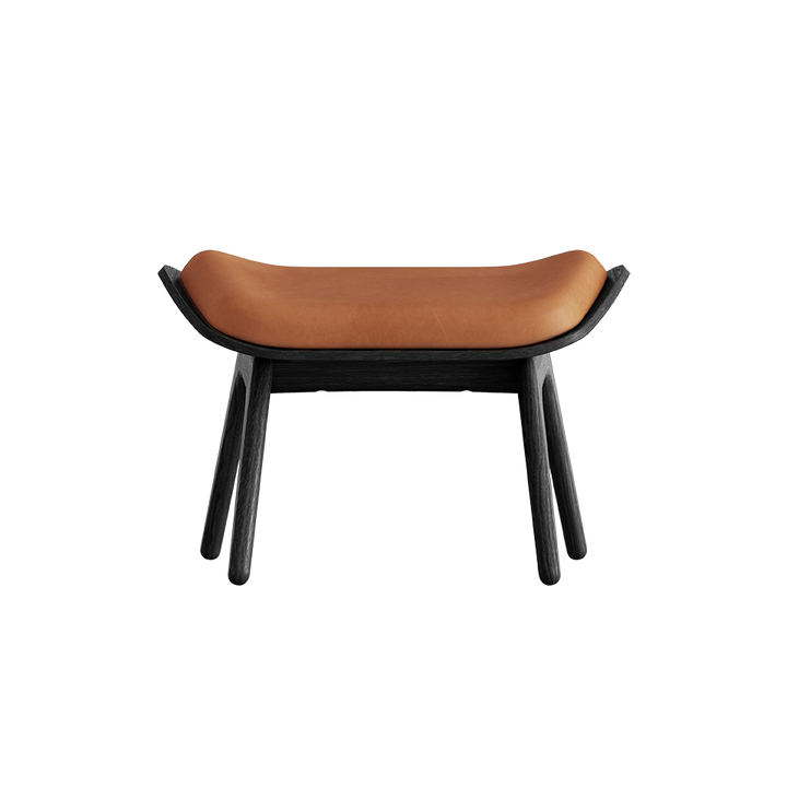 UMAGE The Reader Ottoman, Black Oak