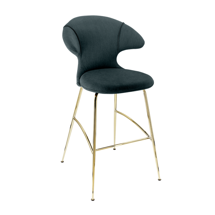 UMAGE Time Flies Bar Stool, Brass Legs