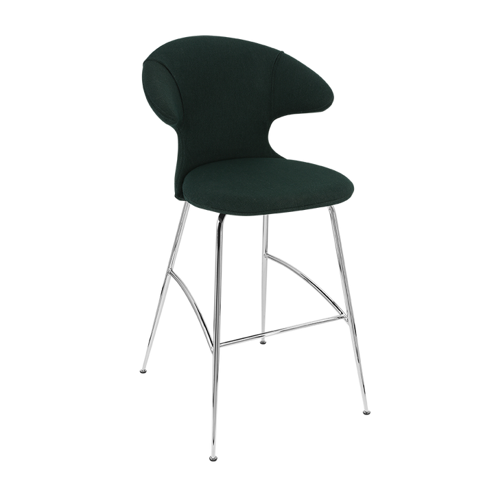 UMAGE Time Flies Bar Stool, Chrome Legs