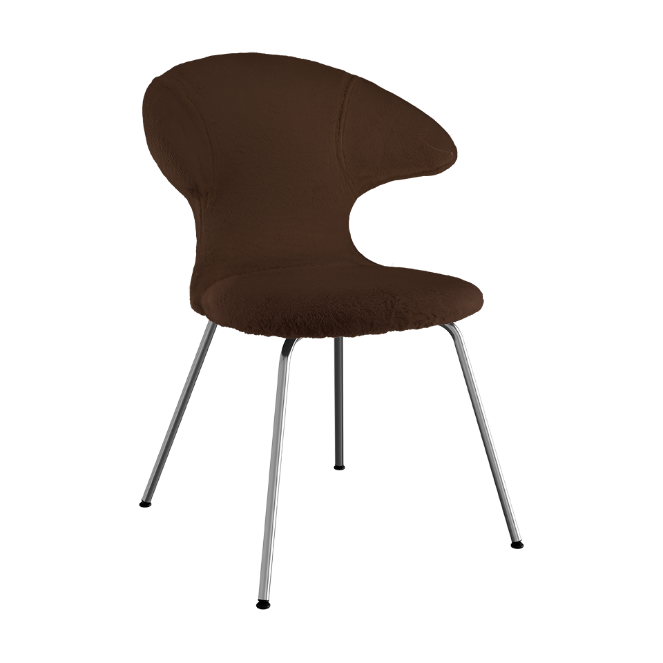 UMAGE Time Flies Chair, Teddy Bear, Chrome Legs