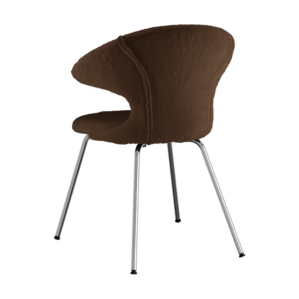 UMAGE Time Flies Chair, Teddy Bear, Chrome Legs