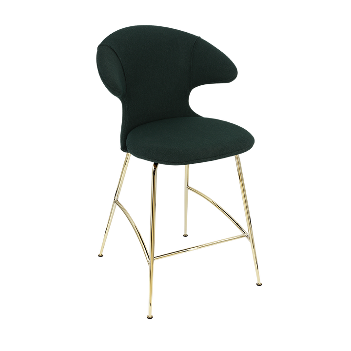 UMAGE Time Flies Counter Stool, Brass Legs