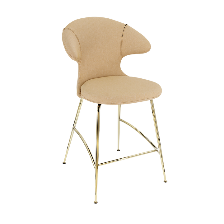 UMAGE Time Flies Counter Stool, Brass Legs