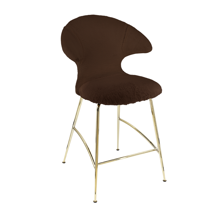 UMAGE Time Flies Counter Stool, Brass Legs