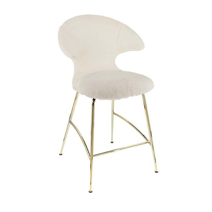 UMAGE Time Flies Counter Stool, Brass Legs