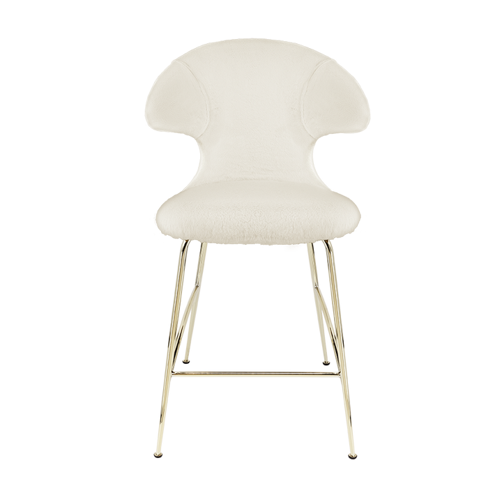 UMAGE Time Flies Counter Stool, Brass Legs